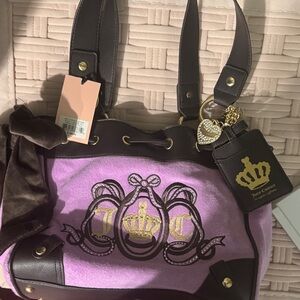 Juicy Couture Pink and Brown Shoulder Bag